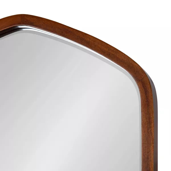 McLean Classic Irregular Framed Walnut Brown Wall Mirror