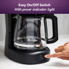 12-Cup Switch Coffee Maker Black: Electric Drip Coffee Machine, Dishwasher-Safe Parts