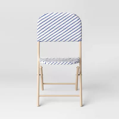 French Cafe Outdoor Patio Dining Folding Chairs Beige