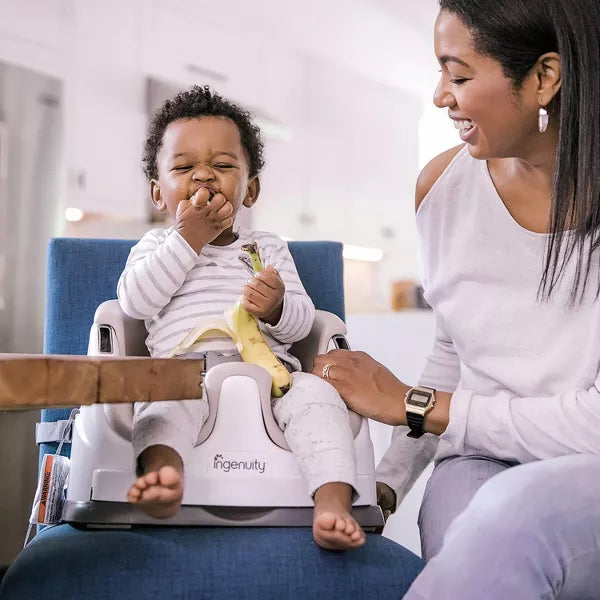 Baby Base 2-in-1 Booster Feeding and Floor Seat with Self-Storing Tray