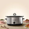 Manual Slow Cooker - Stainless Steel: Original Slow Cooker, Removable Stoneware, Stay-Cool Handles