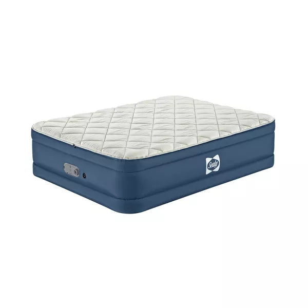 AlwayzAire Tough Guard Duvet Top Air Mattress Queen with Built-in Dual Pump