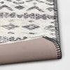 Washable Luna Aztec Diamond Printed Rug Black - 2'4