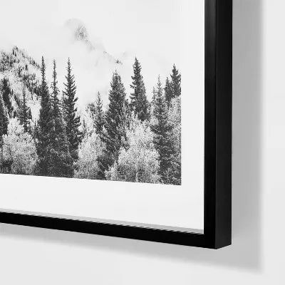 Foggy Mountains Framed Wall Art
