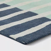 Broken Checkered Kids' Rug Green/Blue 4'x5'6