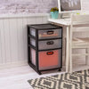 Ultra 3 Drawer Storage Cart Black