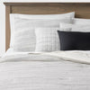 Space-Dyed Waffle Comforter Bedding Set Gray - Full/Queen