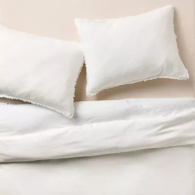 Heavyweight Linen Blend Duvet Cover & Pillow Sham Set - King