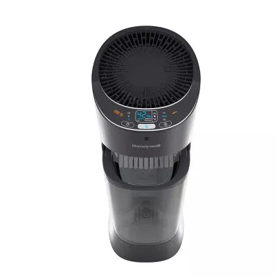 Removable Top Fill Tower Humidifier: Cool Mist, 3 Settings, Adjustable Humidity, Portable, Black, ETL Listed