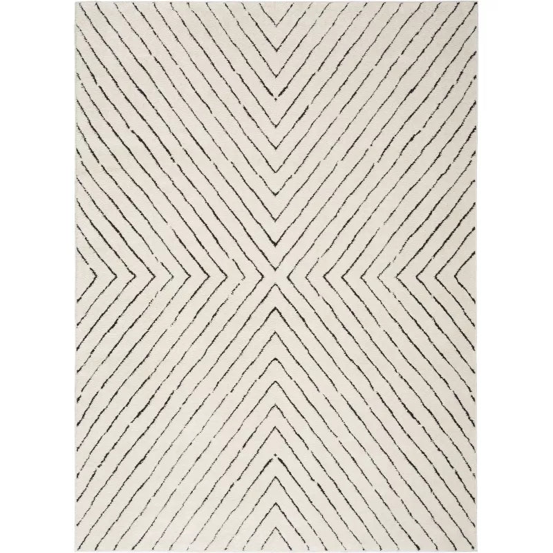 Cozy Modern Scandinavian Indoor Area Rug - 6'7"x9'