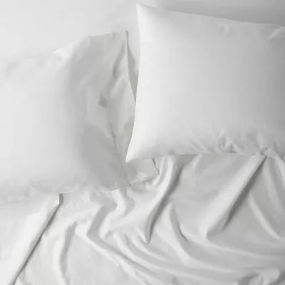 500 Thread Count Washed Supima Sateen Solid Sheet Set - Full