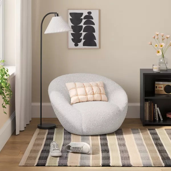 Check Striped Chindi Handwoven Area Rug 4'x5'6"