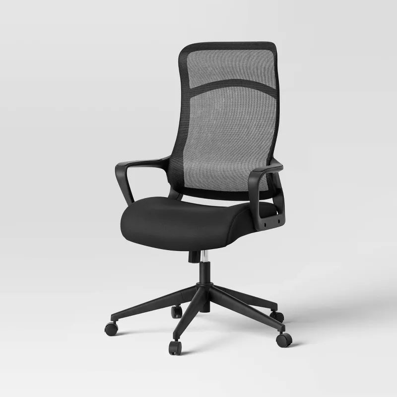 Comfort Office Chair Black - Ergonomic, Adjustable, Mesh Back, 5-Wheel Base