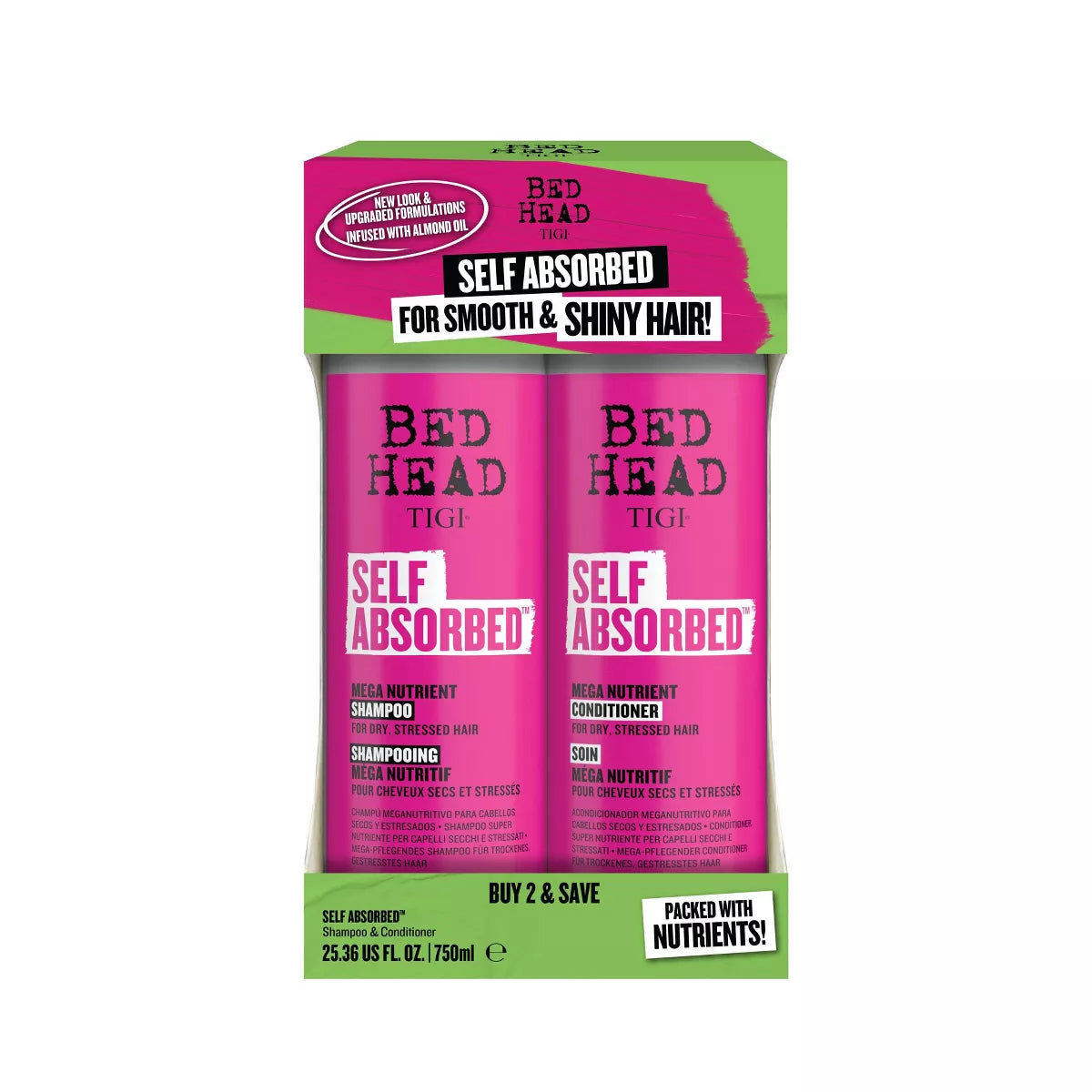 Bed Head Self Absorbed Shampoo and Conditioner - 2pk