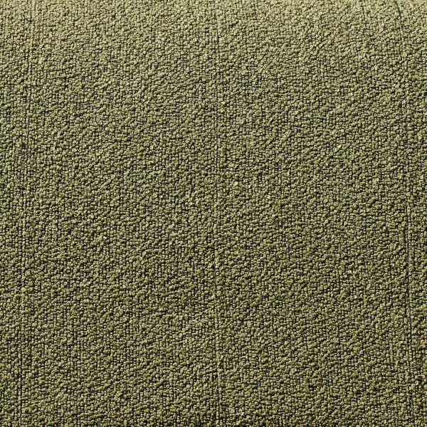 Boucle Upholstered Wood Ottoman