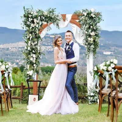 Premium Outdoor Wooden Fir Arbor Arch Pergola Trellis Wood Garden Yard Lattice