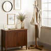 Wood Coat Rack with Metal Hooks - Brown/Black - Freestanding, 8 Hooks, No Assembly Required