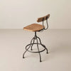 2pk Industrial Wood & Steel Adjustable Counter Stools - Aged Oak/Black