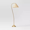 Gooseneck Floor Lamp with Natural Shade