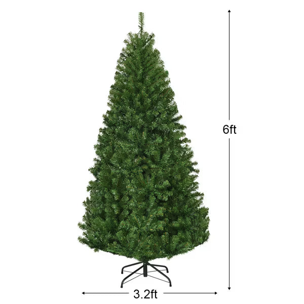 Pre-Lit Artificial Christmas Tree Hinged LED Lights