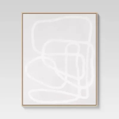 (Set of 2) Line Drawing Wall Canvases Gray/White