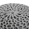 Morven Modern Knitted Cotton Round Pouf