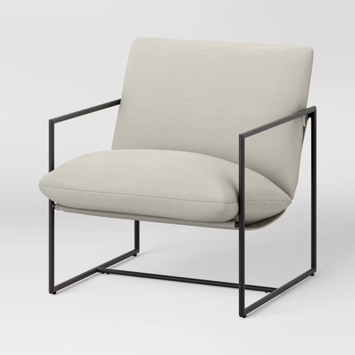 Metal Framed Sling Chair - Off White SHOWROOM ITEM