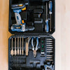 Cordless Project Kit: Lithium Battery, Power Drill Tool Set