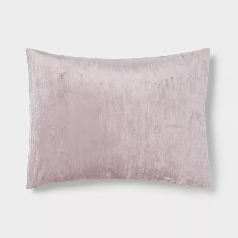 3pc Luxe Distressed Crinkle Velvet Comforter and Sham Set - King