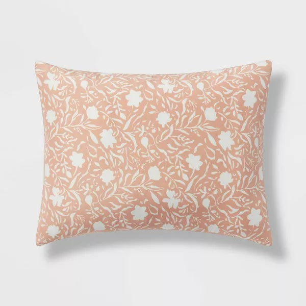 12pc Floral Boho Comforter & Sheets Set Terracotta Pink, King