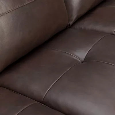 Bergen Genuine Leather Square Arm Sofa - Armen Living