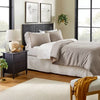 3pc Heathered Stripe Duvet Cover Bedding Set Brown - King