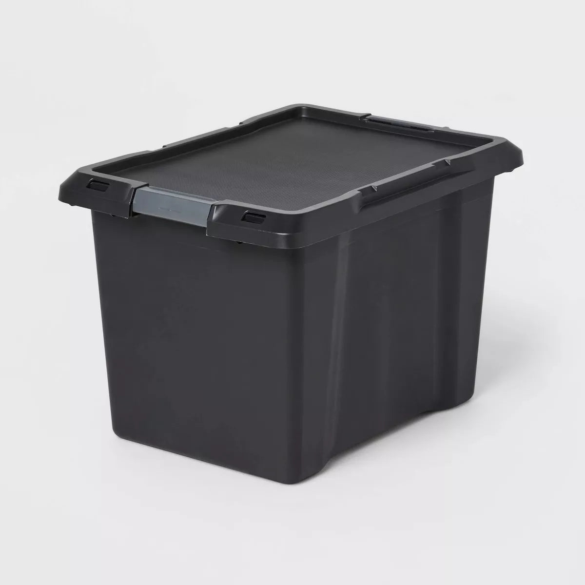 19gal Large Latching Storage Tote Black