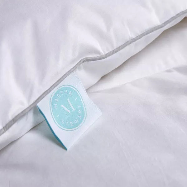 1-Piece Standard Feather & Down Bed Pillow White