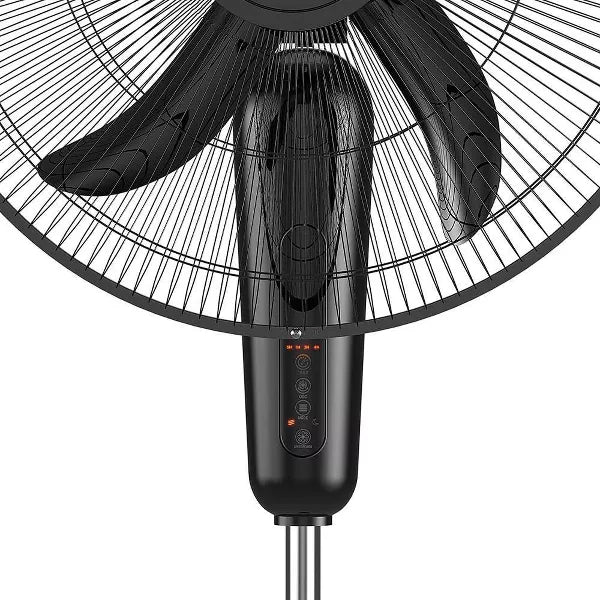 Digital Oscillating 3 Speed Stand Fan with Remote Control Black