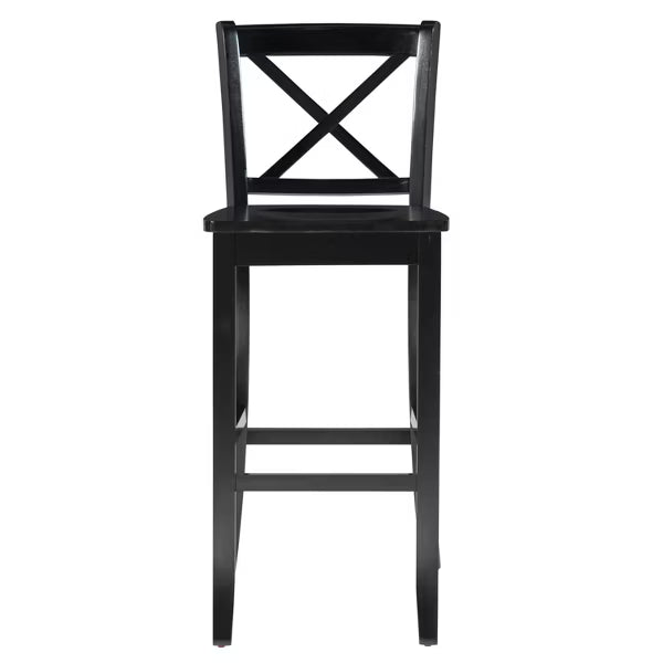 Torino X Back Wood Barstool - Black
