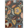 Washable Garden Floral Accent Rug Gray - 2'5