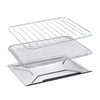 Digital 4-Slice Toaster Oven Air Fryer with 11 Cooking Functions Stainless Steel Gray: Dishwasher-Safe Parts