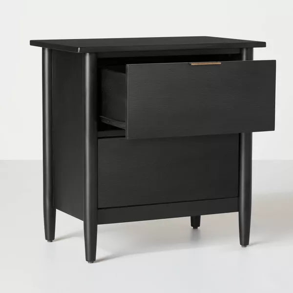 2 Drawer Modern Wood Nightstand