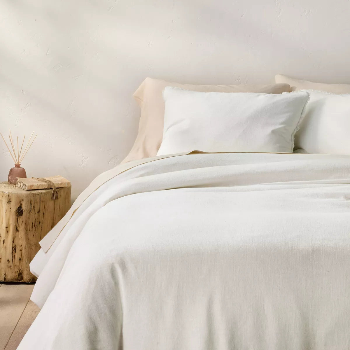 Heavyweight Linen Blend Duvet Cover & Pillow Sham Set - Full/Queen