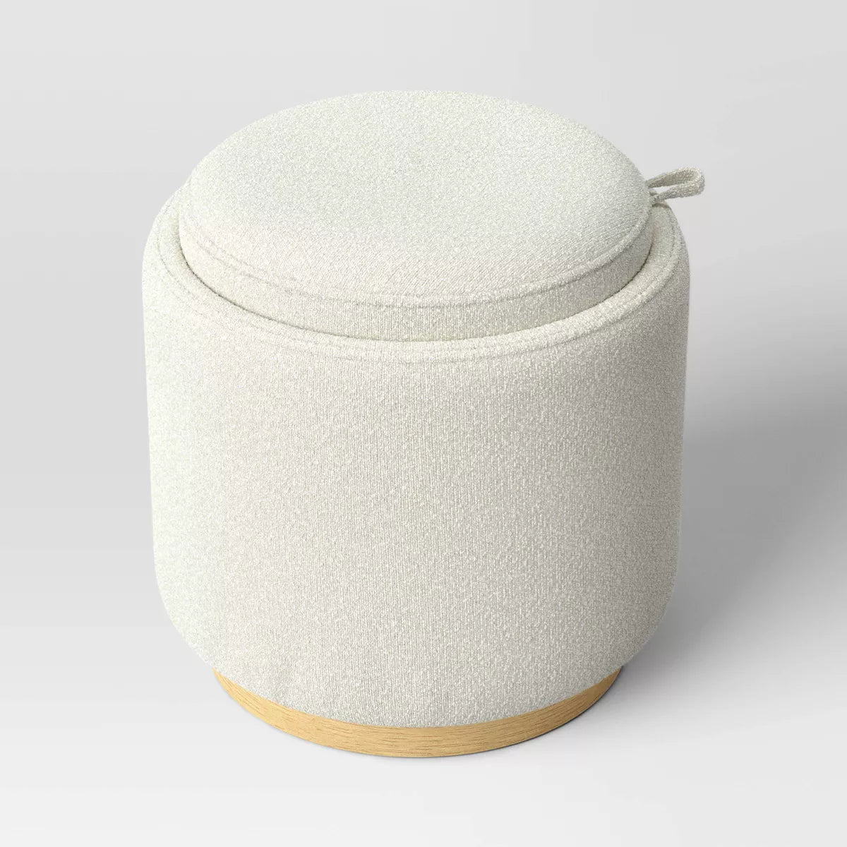 Round Upholstered Storage Ottoman - Room Essentials™ - SHOWROOM ITEM 