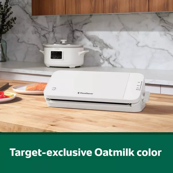 Select Vacuum Sealer with Bags and Roll Oatmilk Plastic, Spot Clean