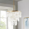 Isla Partial Chandelier White: Capiz Shell