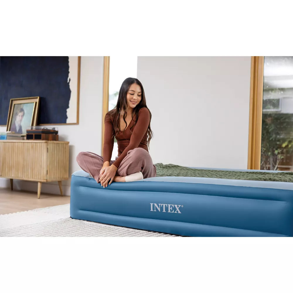 Mid Rise Hexbeam Electric Pump Twin Air Mattress - Dark Blue – Salvage ...