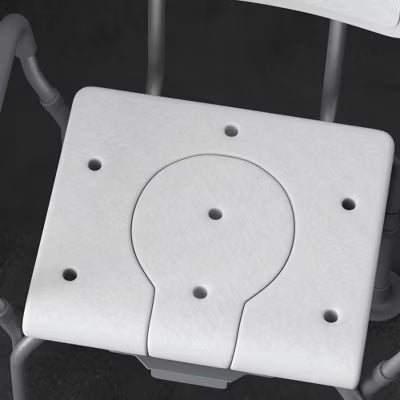 3-in-1 Shower Chair with Back and Arms, Raised Toilet Seat