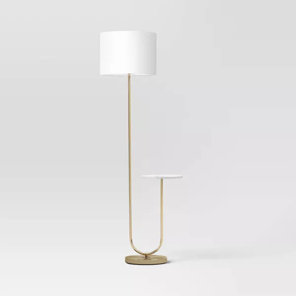 Floor Lamp with Marble Table