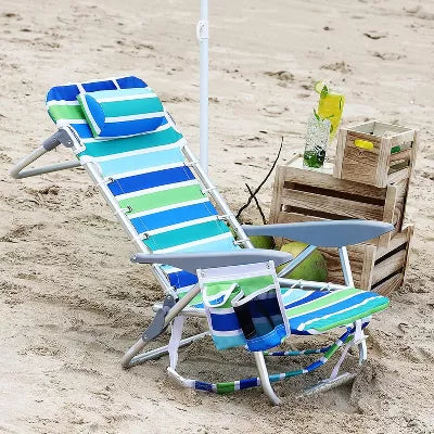 Backpack Beach Chair, Lightweight Portable Lay Flat Folding