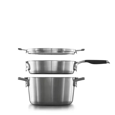 10pc Stainless Steel Space Saving Set