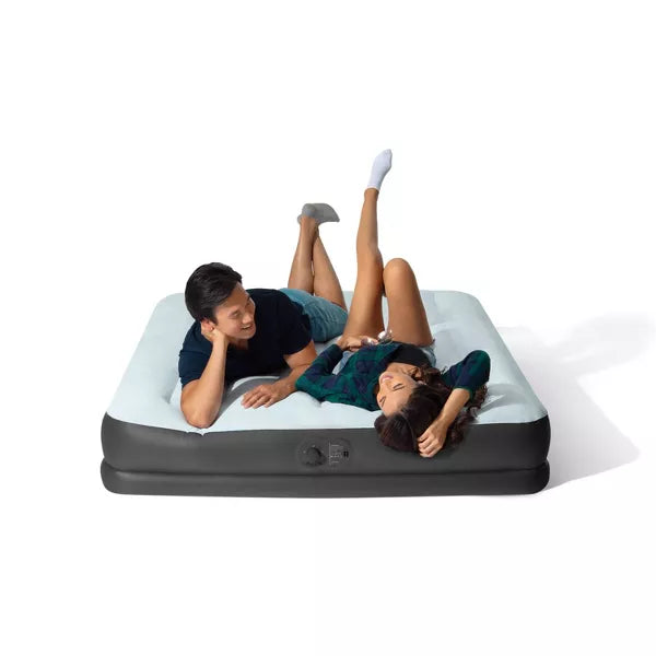 Mid Rise Air Mattress with Internal USB Pump - Queen Size