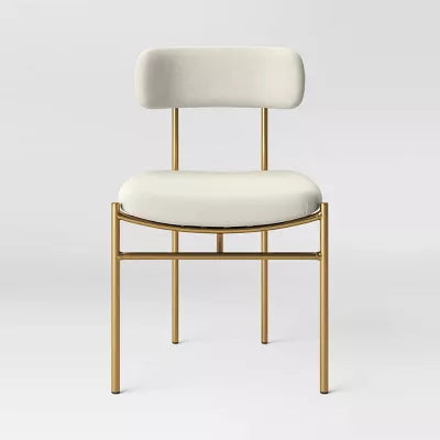 Orion Luxe Dining Chair with Brass Legs